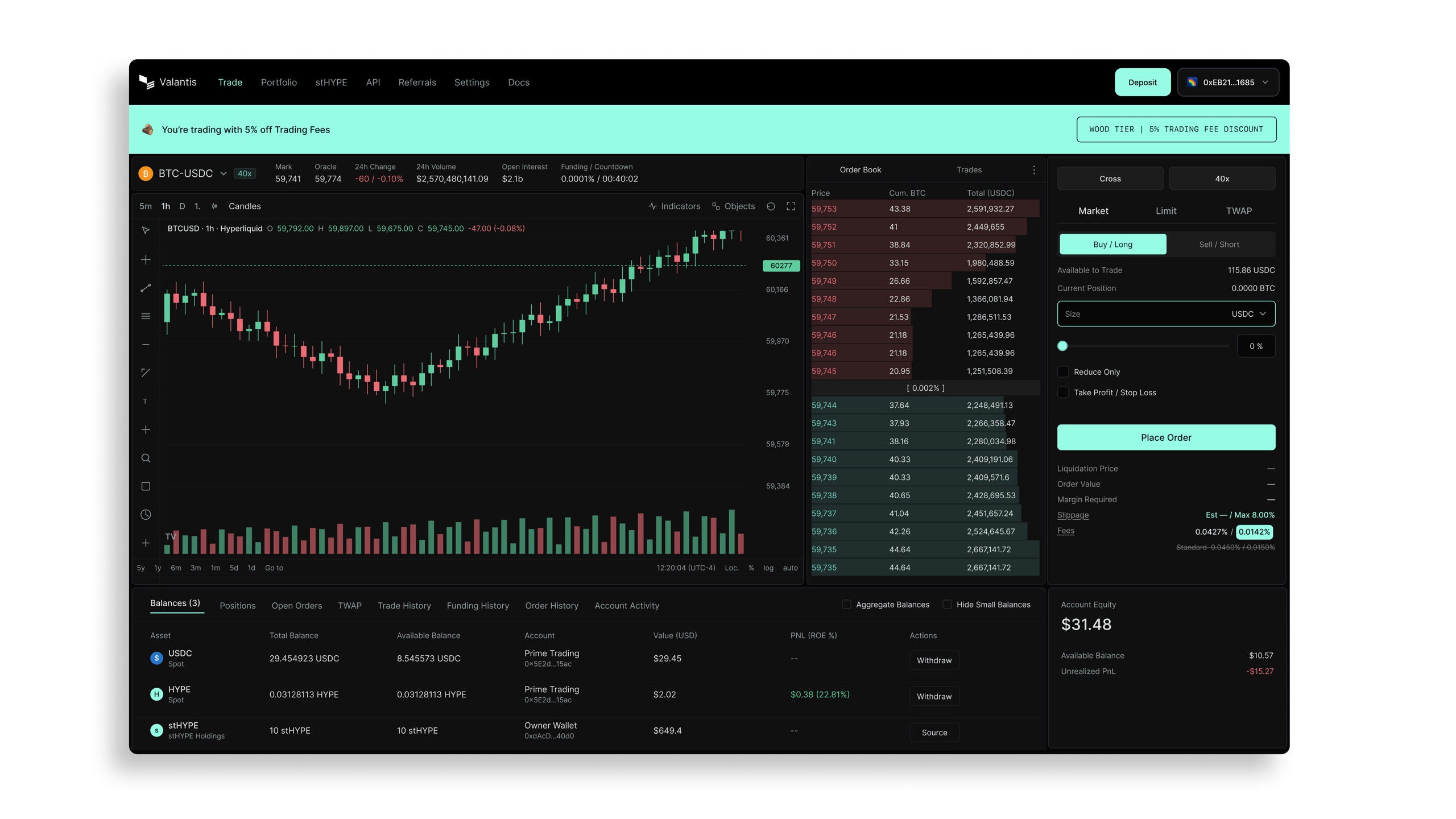 Valantis Prime professional trading terminal